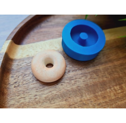 Silicone mold, Donut, style 3, ~ Ø 2.6 cm, H:0.9 cm