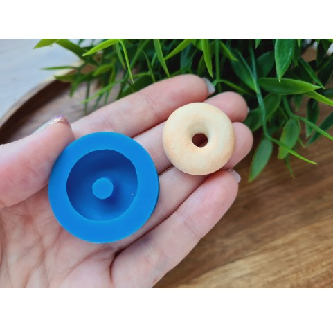 Silicone mold, Donut, style 3, ~ Ø 2.6 cm, H:0.9 cm