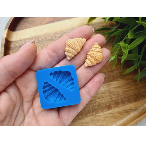 Silicone mold, Croissants, style 3, 2 elements, ~ 1.5*2.5 cm, H:0.6 cm