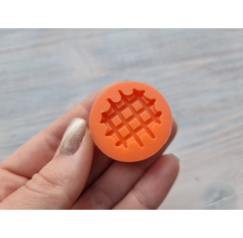 Silicone mold, Waffle, style 12, ~ Ø 2.7 cm, H:0.4 cm