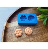 Silicone mold, Bread, style 3, 2 elements, ~ Ø 1.8-1.9 cm, H:0.6 cm