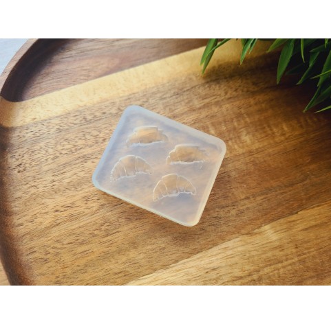 Silicone mold, Croissants, style 6, 4 elements, ~ 1.5-3.2 cm, H:0.9-1.1 cm