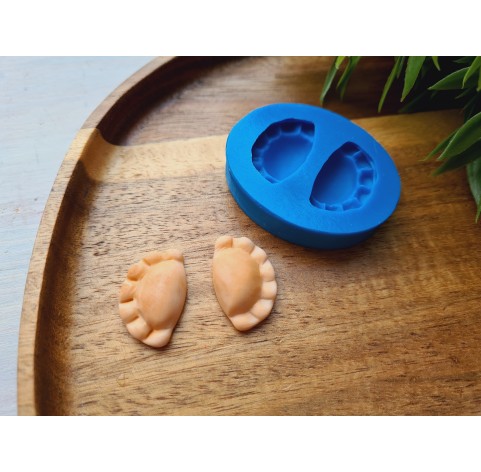 Silicone mold, Dumpling, 2 elements, ~ 1.5*2.5 cm, H:0.7 cm