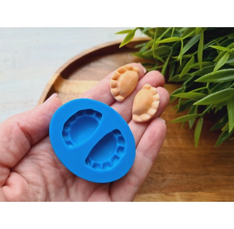 Silicone mold, Dumpling, 2 elements, ~ 1.5*2.5 cm, H:0.7 cm