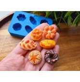 Silicone mold, Bread, style 6, 6 elements, ~ 1.3-2.6 cm, H:0.8-1 cm
