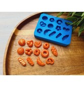 Silicone mold, Bread, style 7, 12 elements, ~ 0.7-2.1 cm, H0.4-0.6 cm