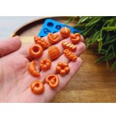 Silicone mold, Bread, style 7, 12 elements, ~ 0.7-2.1 cm, H0.4-0.6 cm
