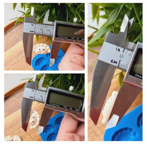 Silicone mold, Dumpling, style 2, with smile, 6 elements, ~ 1.3*2.3 cm, H:0.6 cm