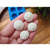 Silicone mold, Dumpling, style 3, 4 elements, ~ Ø 1.7 cm, H:0.8 cm