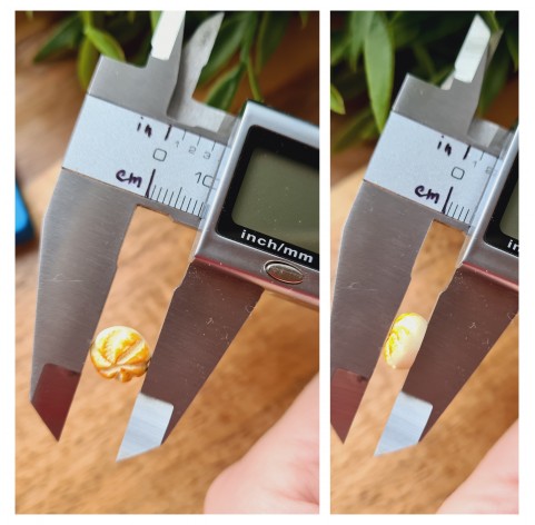 Silicone mold, Dumpling, 1:12 scale, style 4, 4 elements, ~ Ø 0.9 cm, H:0.5 cm