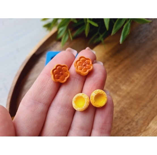 Silicone mold, Cake, 1:12 scale, style 1, 4 elements, ~ Ø 1 cm, H:0.5 cm