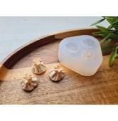 Silicone mold, Khinkali, 1:6 scale, style 1, 3 elements, ~ Ø 1.5 cm, H:1.2 cm