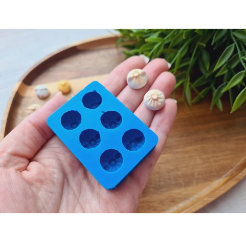 Silicone mold, Khinkali, 1:6 scale, style 2, cute animals, 6 elements, ~ Ø 1.3 cm, H:0.9 cm