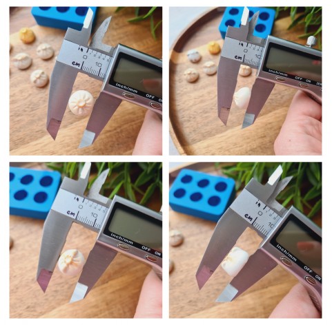 Silicone mold, Khinkali, 1:6 scale, style 2, cute animals, 6 elements, ~ Ø 1.3 cm, H:0.9 cm