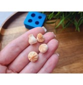 Silicone mold, Khinkali, 1:6 scale, style 3, 4 elements, ~ Ø 1.3 cm, H:0.9 cm