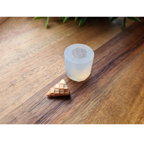 Silicone mold, Ice cream cone, scale 1:6, style 1, ~ Ø 1.4 cm, H:1.9 cm