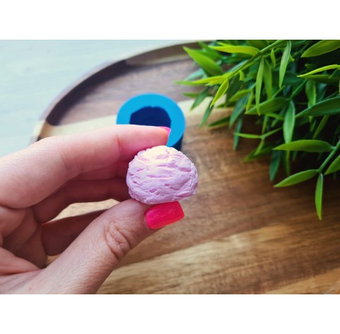 Silicone mold, Ice cream ball, style 5, L, ~ Ø 2.9 cm, H:2.1 cm