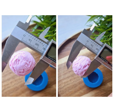 Silicone mold, Ice cream ball, style 5, L, ~ Ø 2.9 cm, H:2.1 cm