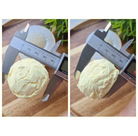 Silicone mold, Ice cream ball, style 6, XL, ~ Ø 4.5 cm, H:3.3 cm