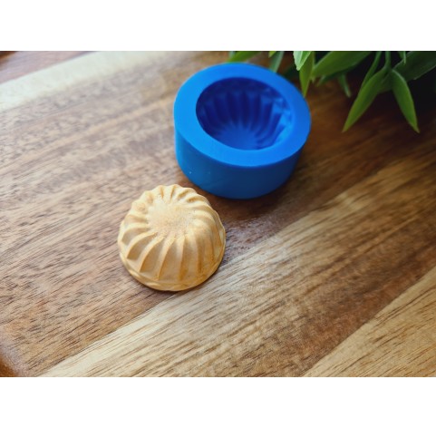 Silicone mold, Cupcake, style 4, ~ Ø 2.9 cm, H:1.4 cm