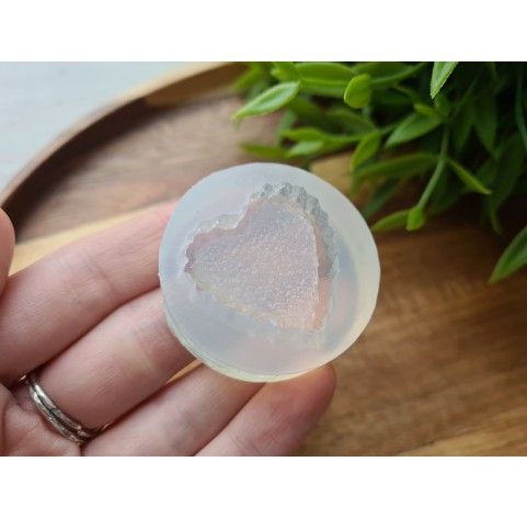 Silicone mold, Tartlet, style 3, heart, ~ 3.1 cm, H:0.8 cm