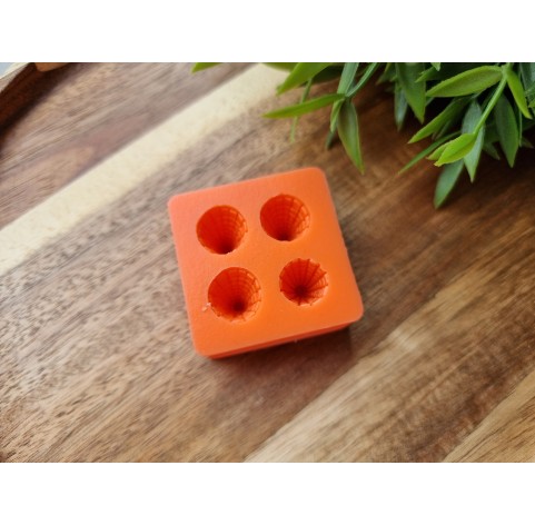 Silicone mold, Ice cream cone, style 8, 4 elements, ~ Ø 1.3 cm, H:1.7 cm