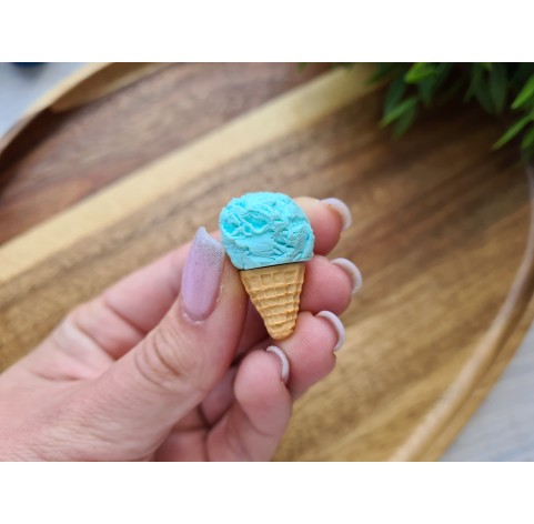 Silicone mold, Ice cream cone, style 8, 4 elements, ~ Ø 1.3 cm, H:1.7 cm