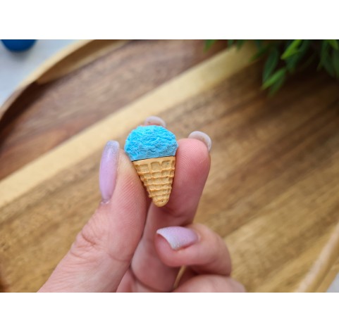 Silicone mold, Ice cream cone, style 8, 4 elements, ~ Ø 1.3 cm, H:1.7 cm