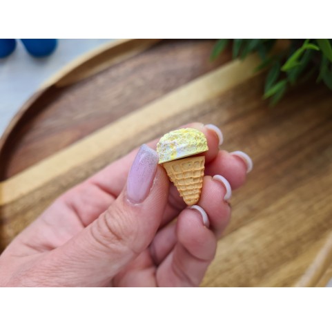 Silicone mold, Ice cream cone, style 8, 4 elements, ~ Ø 1.3 cm, H:1.7 cm