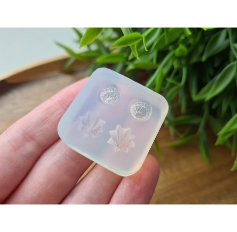 Silicone mold, Mini ice cream, style 2, 4 elements, ~ Ø 0.8 cm, H:0.7-1.2 cm