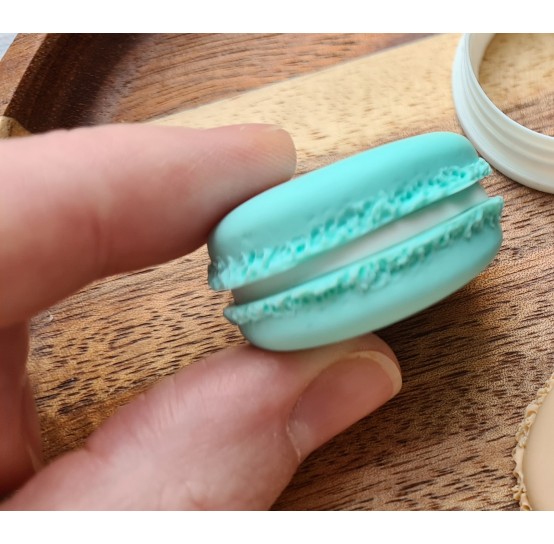 Silicone mold, Macaron, style 6, ~ Ø 3.2 cm, H:0.7 cm + cutter Ø 2.8 cm