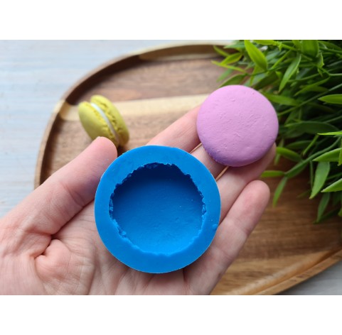 Silicone mold, Macaron, style 8, ~ Ø 3.9 cm, H:1 cm + cutter Ø 3.3 cm