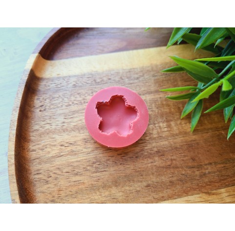 Silicone mold, Macaron, style 9, flower, ~ Ø 2.4 cm, H:0.6 cm + cutter Ø 2.3 cm