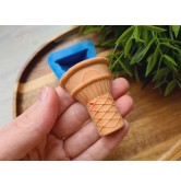 Silicone mold, Ice cream cone, style 10, ~ Ø 4.2*5.1 cm, H:1.9 cm