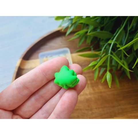 Silicone mold, Macaron, style 14, 2 elements, hemp leaf, ~ 1.8*1.9 cm, H:0.6 cm + cutter Ø 1.8 cm