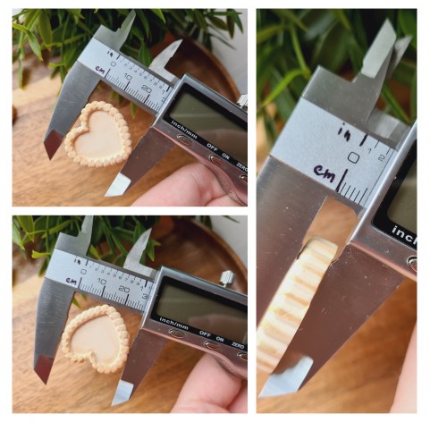 Silicone mold, Tartlet, style 4, heart, ~ 2.7*2.8 cm, H:0.6 cm