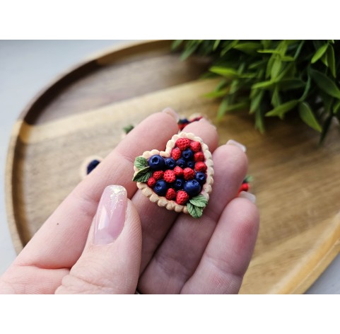 Silicone mold, Berries mix, style 5, strawberry, cherry, mini, 24 elements, ~ Ø 0.3-0.4 cm, H:0.3-0.4 cm