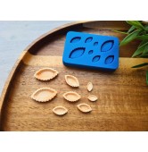 Silicone mold, Tartlet, 1:12-1:6 scale, style 6, 8 elements, ~ 0.5-2.5 cm, H:0.2-0.4 cm