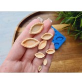 Silicone mold, Tartlet, 1:12-1:6 scale, style 6, 8 elements, ~ 0.5-2.5 cm, H:0.2-0.4 cm