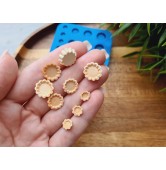 Silicone mold, Tartlet, 1:12-1:6 scale, style 7, 14 elements, ~ 0.7-1.3 cm, H:0.3 cm
