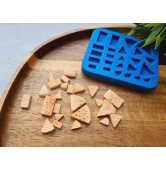 Silicone mold, Cake layer, 1:12-1:6 scale, style 1, 24 elements, ~ 0.5-1.6 cm, H:0.2-0.5 cm