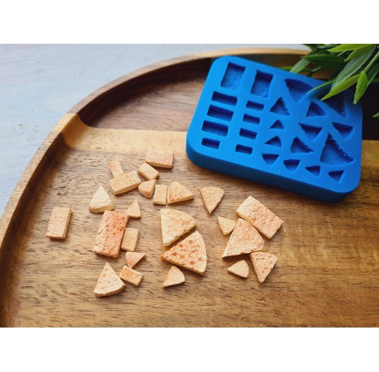 Silicone mold, Cake layer, 1:12-1:6 scale, style 1, 24 elements, ~ 0.5-1.6 cm, H:0.2-0.5 cm