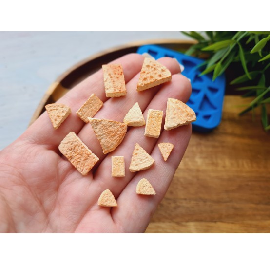 Silicone mold, Cake layer, 1:12-1:6 scale, style 1, 24 elements, ~ 0.5-1.6 cm, H:0.2-0.5 cm