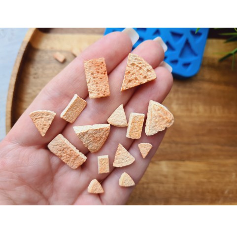 Silicone mold, Cake layer, 1:12-1:6 scale, style 1, 24 elements, ~ 0.5-1.6 cm, H:0.2-0.5 cm