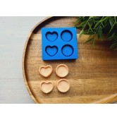 Silicone mold, Tartlet, 1:6 scale, style 8, 4 elements, ~ 2.2-2.6 cm, H:0.9 cm