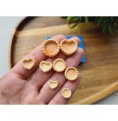 Silicone mold, Tartlet, 1:10, 1:12, 1:20 scale, style 9, 8 elements, ~ 0.8-1.9 cm, H:0.4-0.9 cm