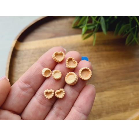Silicone mold, Tartlet, 1:20, 1:25 scale, style 10, 8 elements, ~ 0.7-1 cm, H:0.5 cm