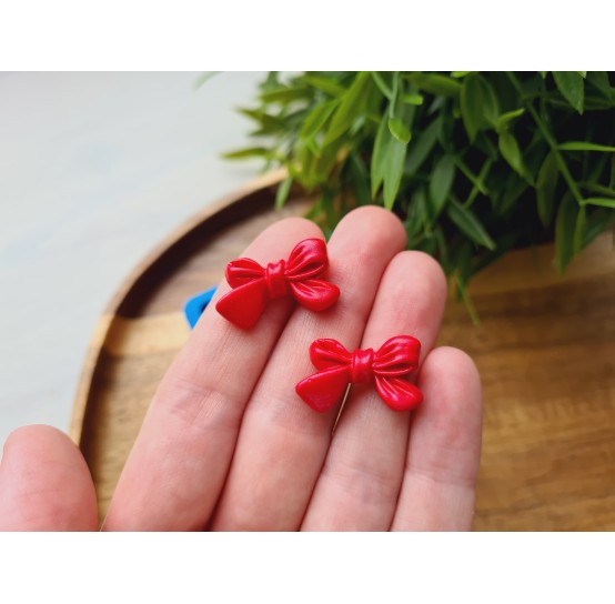 Silicone mold, Bow, style 1, 4 elements, ~ 1.3*2.2 cm, H:0.6 cm