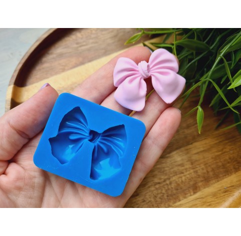 Silicone mold, Bow, style 3, ~ 3.3*4.1 cm, H:0.8 cm