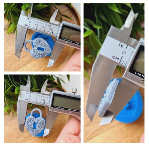 Silicone mold, Lock, heart, style 1, ~ 2.6*3.6 cm, H:0.5 cm